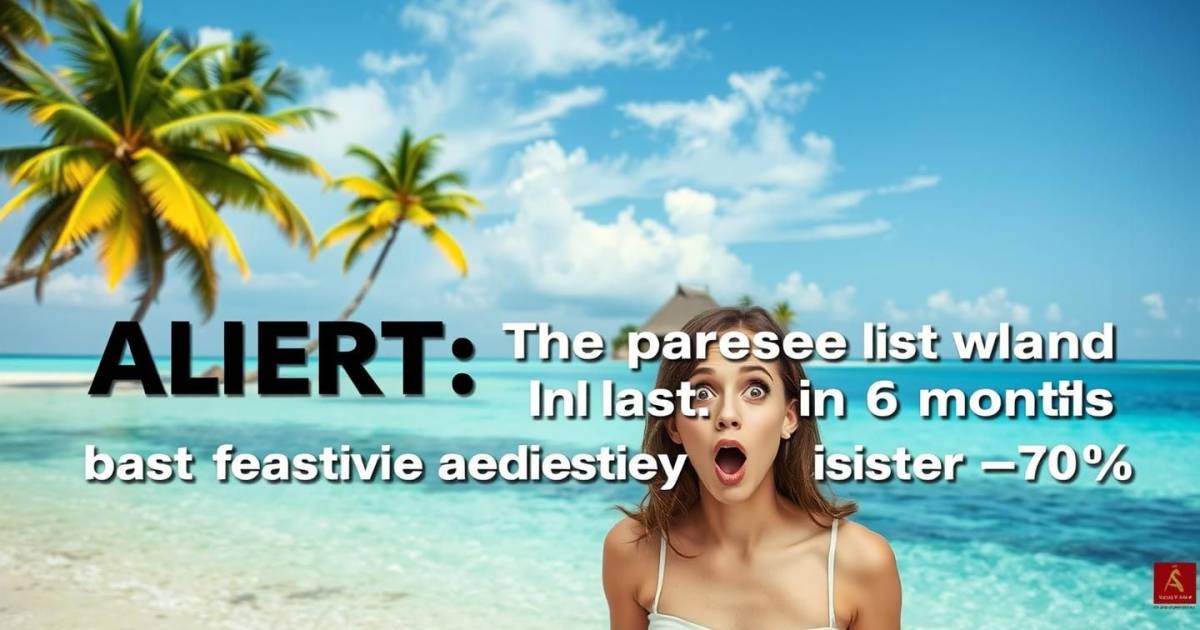 "ALERTE : Cette île paradisiaque disparaîtra dans 6 mois - Les derniers touristes privilégiés s'y précipitent pour des vacances à -70% !"